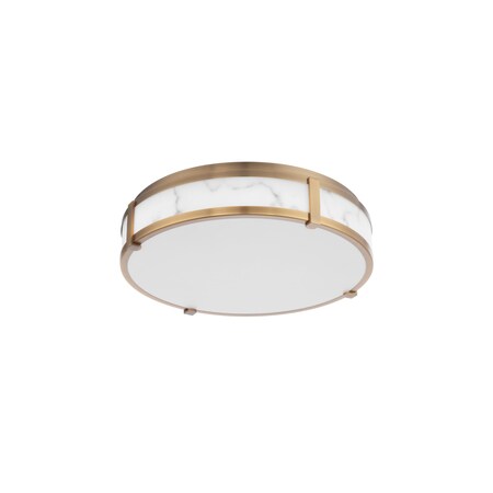 Dweled Constantine 18in LED Flush Mount 3000K in Aged Brass FM-272